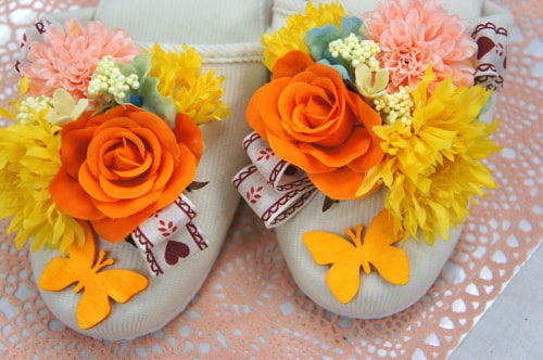 お花のルームシューズ