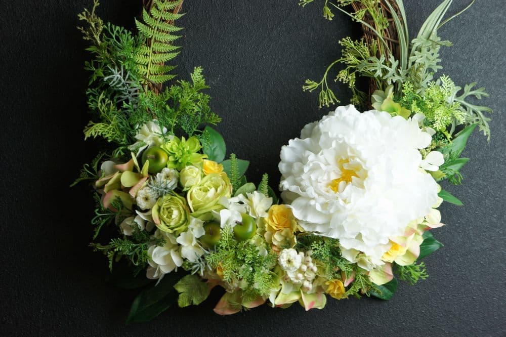 造花専門店　アーティフィシャルフラワー　オーダーメイド　壁掛け　アンクラフト　造花　オーダーメイド