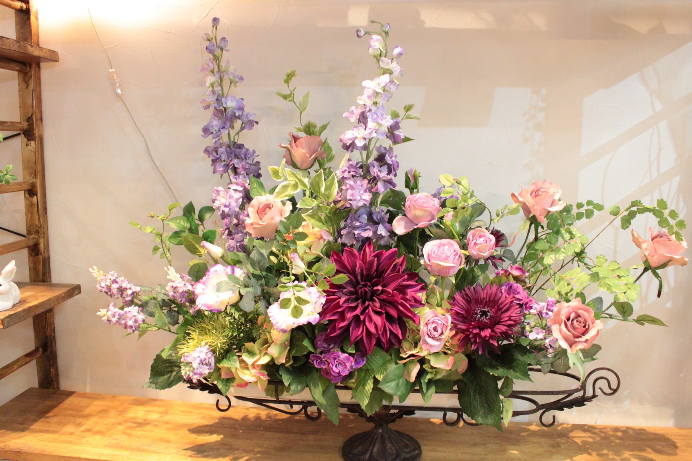 造花専門店　アーティフィシャルフラワー　オーダーメイド　壁掛け　アンクラフト　造花　オーダーメイド