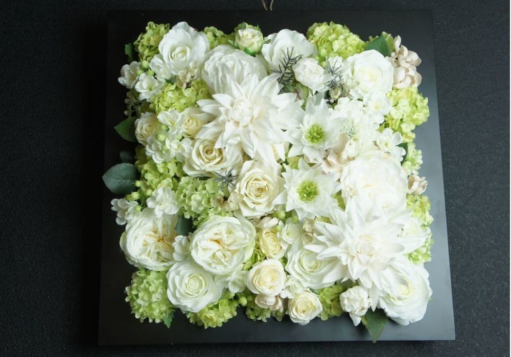 スクエア壁掛け　造花　オーダーメイド　西宮市