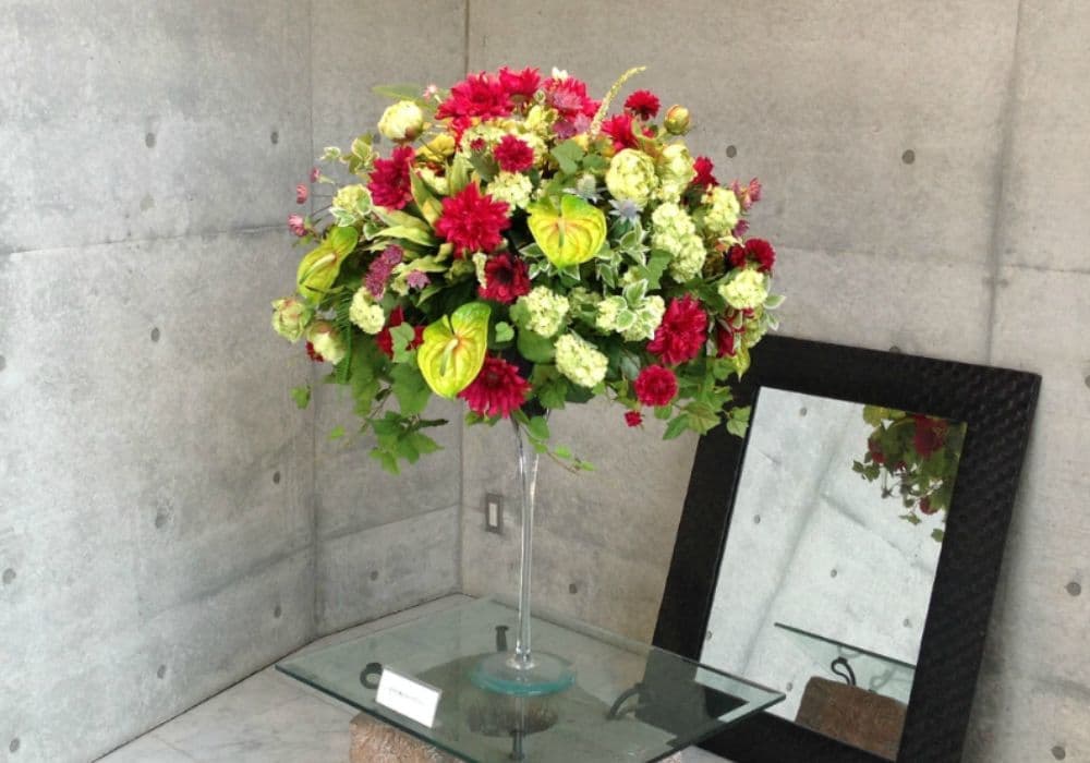 エントランス　造花　オーダーメイド　西宮市